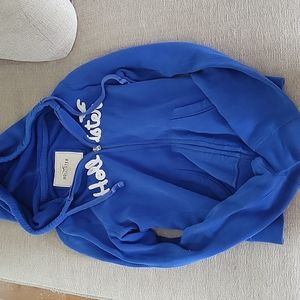 Blue Hollister zip up size L